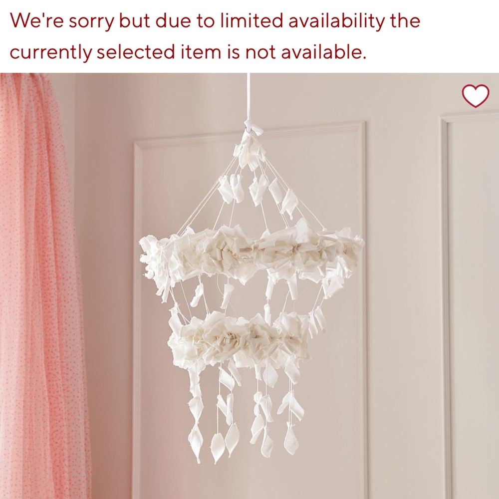 Monique Lhuillier Cream Hanging Mobile from Pottery Barn Kids